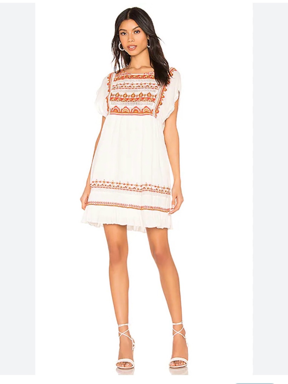 FREE PEOPLE Sunrise Wanderer Dress in Ivory